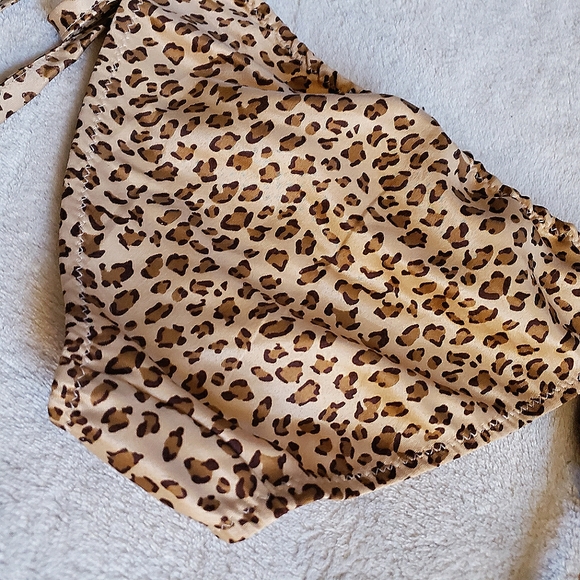 Leopard 3pc Steel Boned Underbust Corset Bikini Set Y2K Waist Trainer Corset - Picture 13 of 16